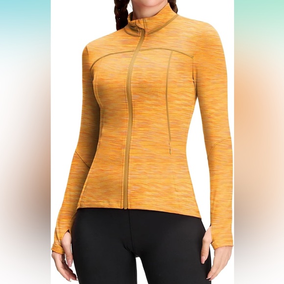 Jackets & Blazers - New-QUEENIEKE Womens Running Jackets Athletic Medium Yellow Space Dye